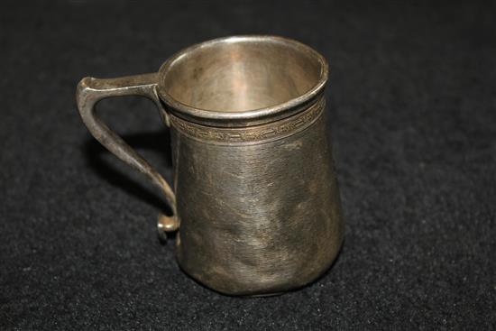 Small silver christening tankard